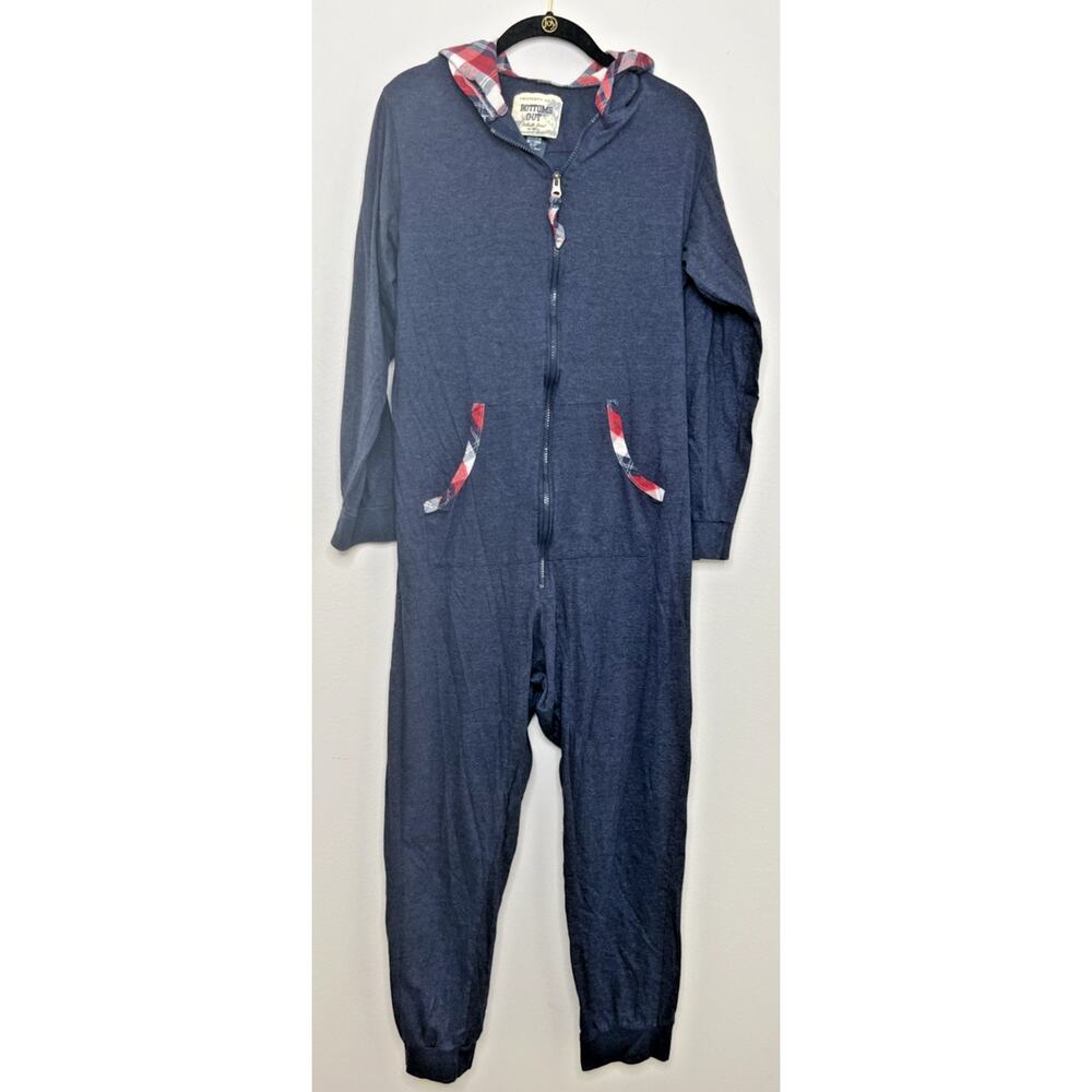 Bottom Out Adult One Piece Hooded Sleepsuit PJs Size Medium